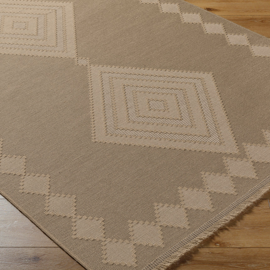 Keyuri Cottage Tan/Light Beige Machine Washable Jute Rug