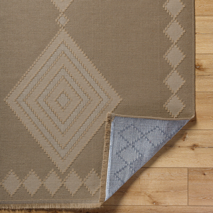 Keyuri Cottage Tan/Light Beige Machine Washable Jute Rug