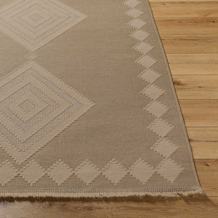 Keyuri Cottage Tan/Light Beige Machine Washable Jute Rug