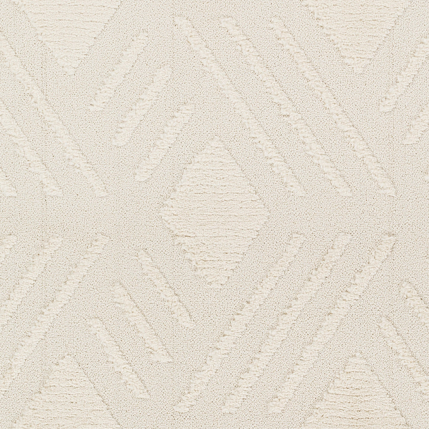 Selene Berber Geometric High Pile Ivory Rug