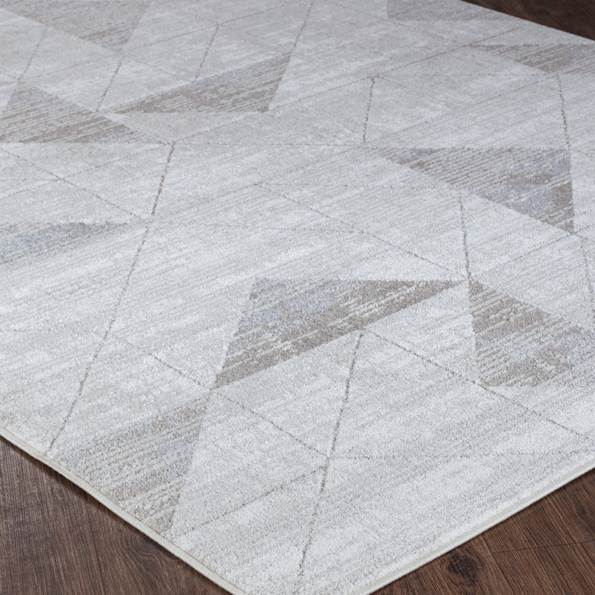 Haven Scandi Geometric White/Grey Rug