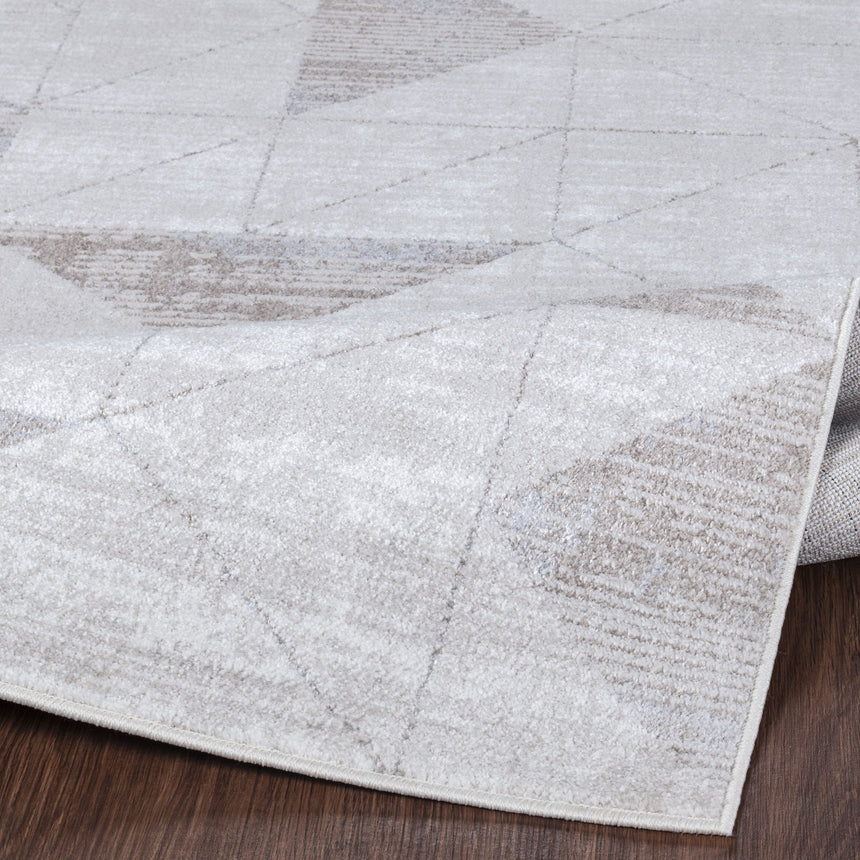 Haven Scandi Geometric White/Grey Rug