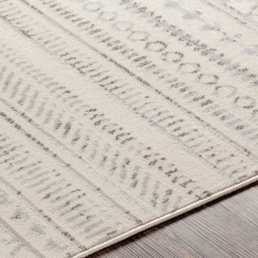 Marwa Scandi Geometric Light Grey Rug