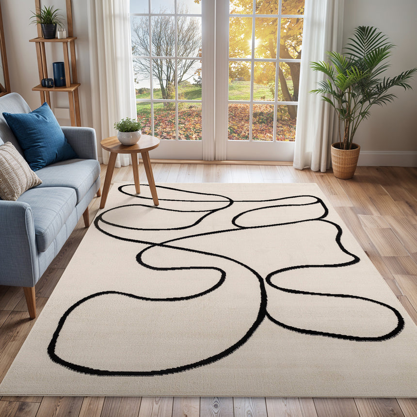 Lylou Scandi Modern Beige Rug