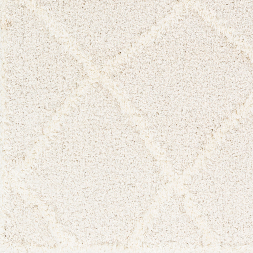 Sumaya Shaggy Modern Plush Pile Cream Rug