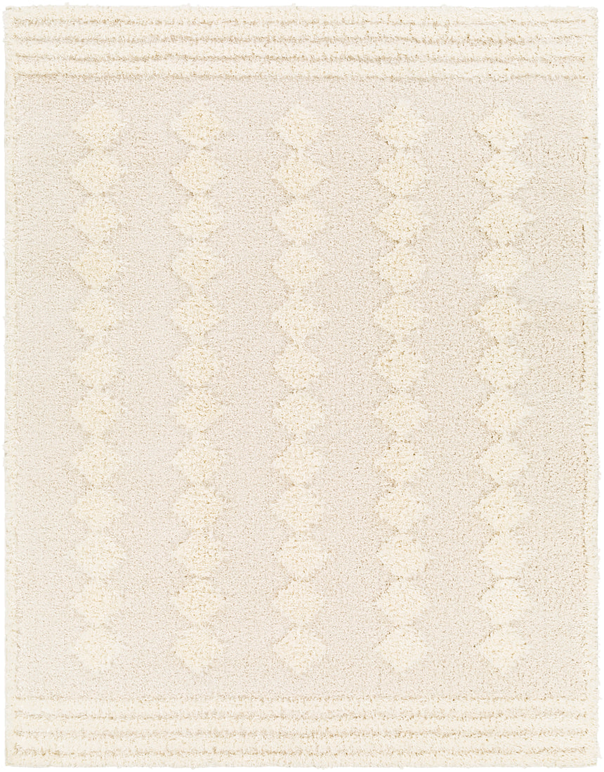 Elaheh Shaggy Modern Plush Pile Light Grey Rug - Image 1