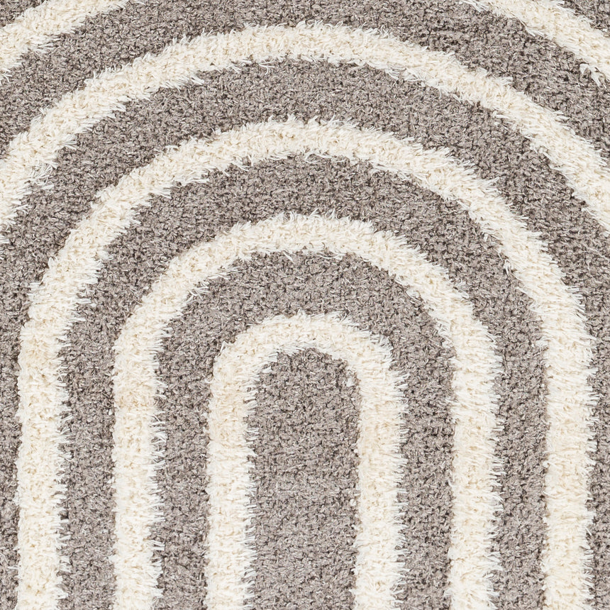 Marava Shaggy Modern Plush Pile Charcoal Rug