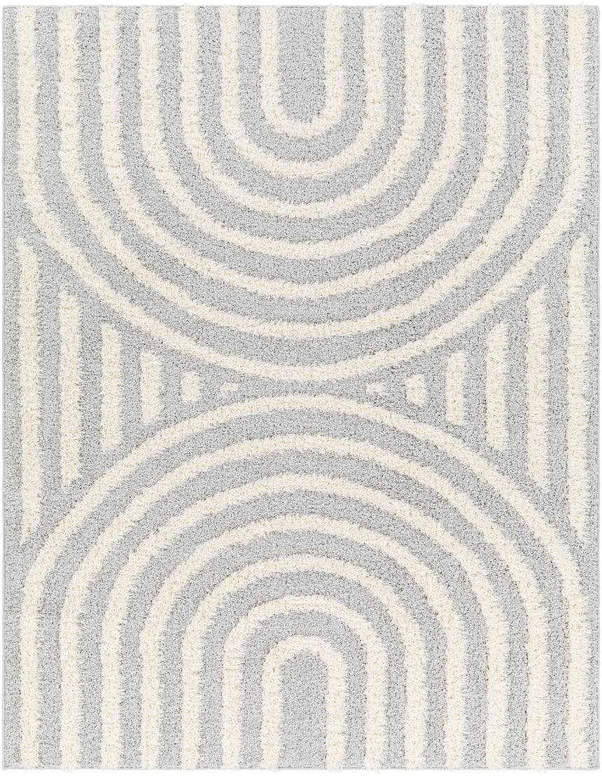 Marava Shaggy Modern Plush Pile Grey Rug