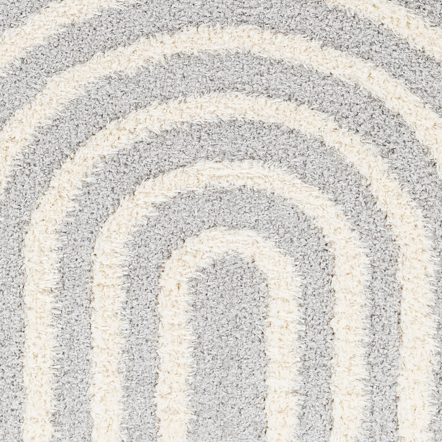 Marava Shaggy Modern Plush Pile Grey Rug