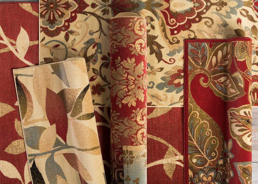 Damali Scandi Modern Dark Red Rug - Image 8