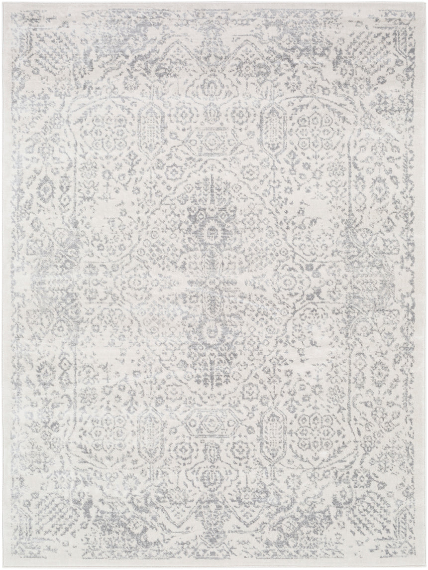 Hindah Vintage Oriental Boho Medium Grey Rug