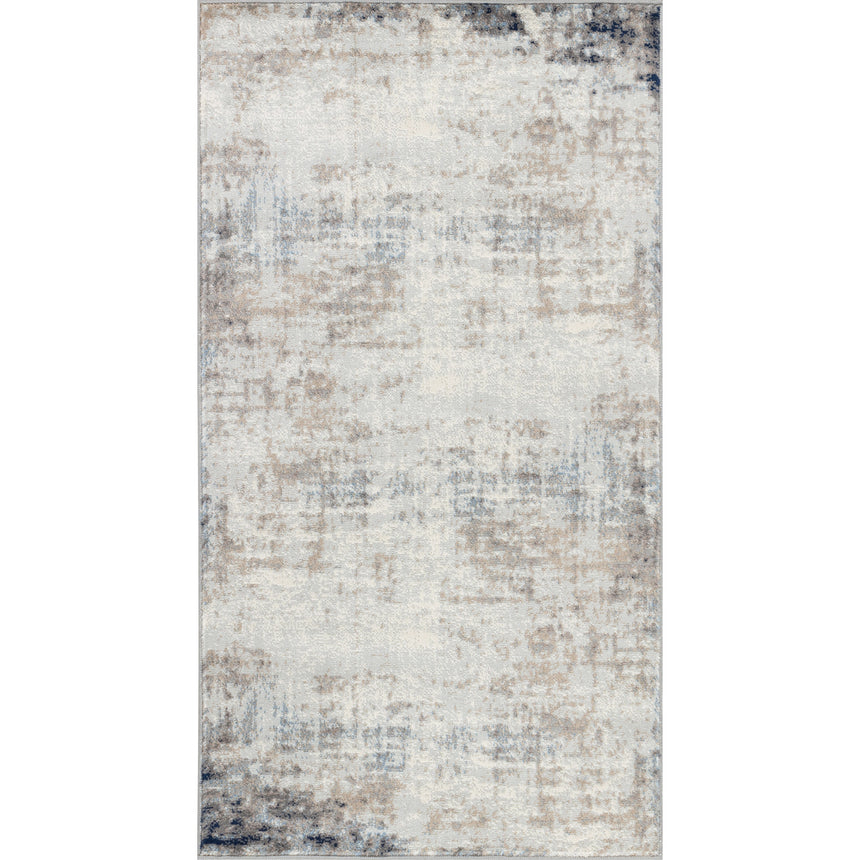 Alix Abstract Modern Marble Blue/Ivory Rug
