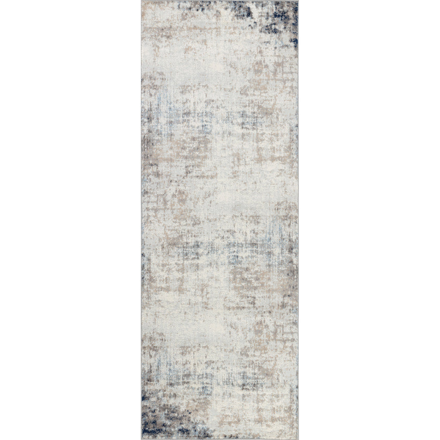 Alix Abstract Modern Marble Blue/Ivory Rug