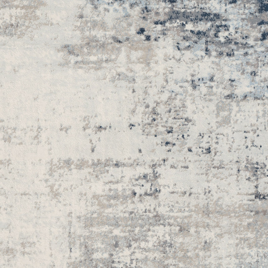Alix Abstract Modern Marble Blue/Ivory Rug
