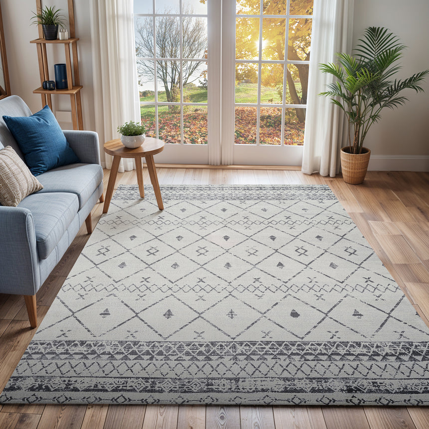 Mya Berber Global White Rug