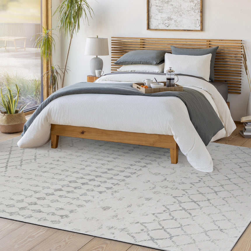 Sofia Berber Geometric High Pile Cream Rug