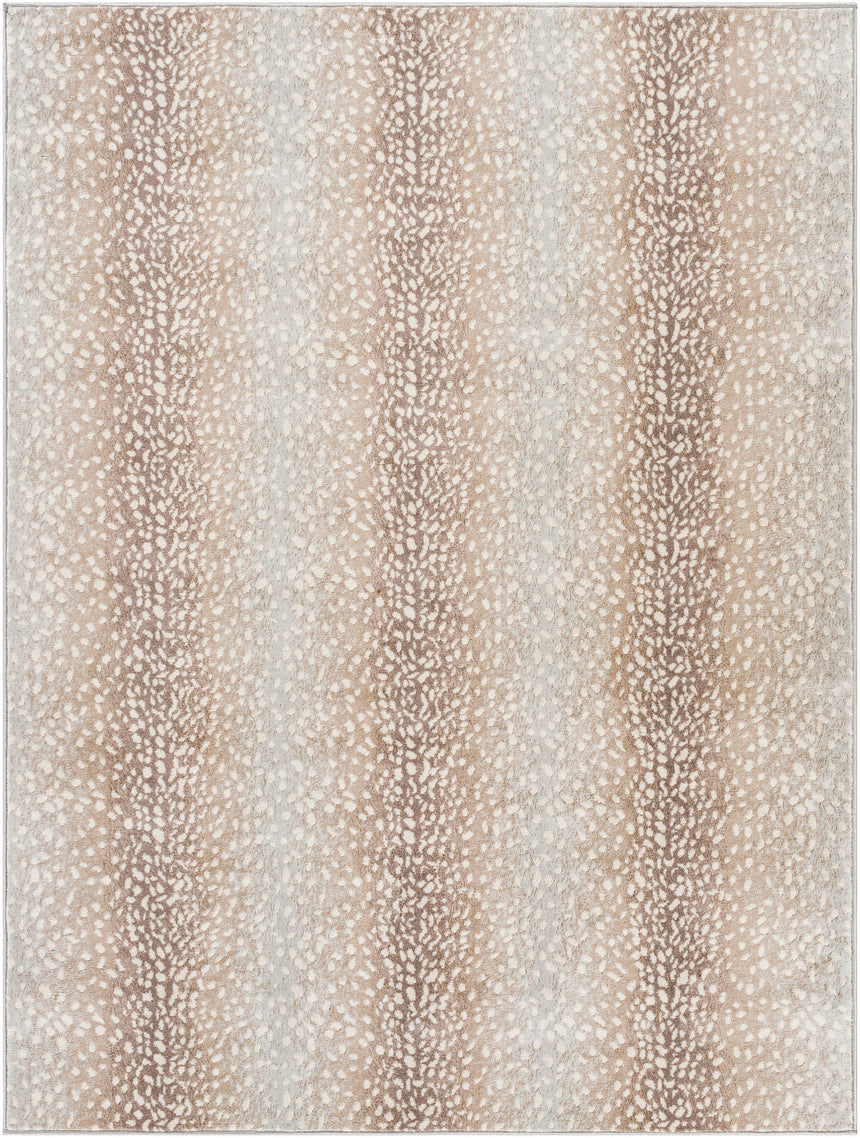 Zorina Scandi Boho Tan Polka Dot Rug - Image 1