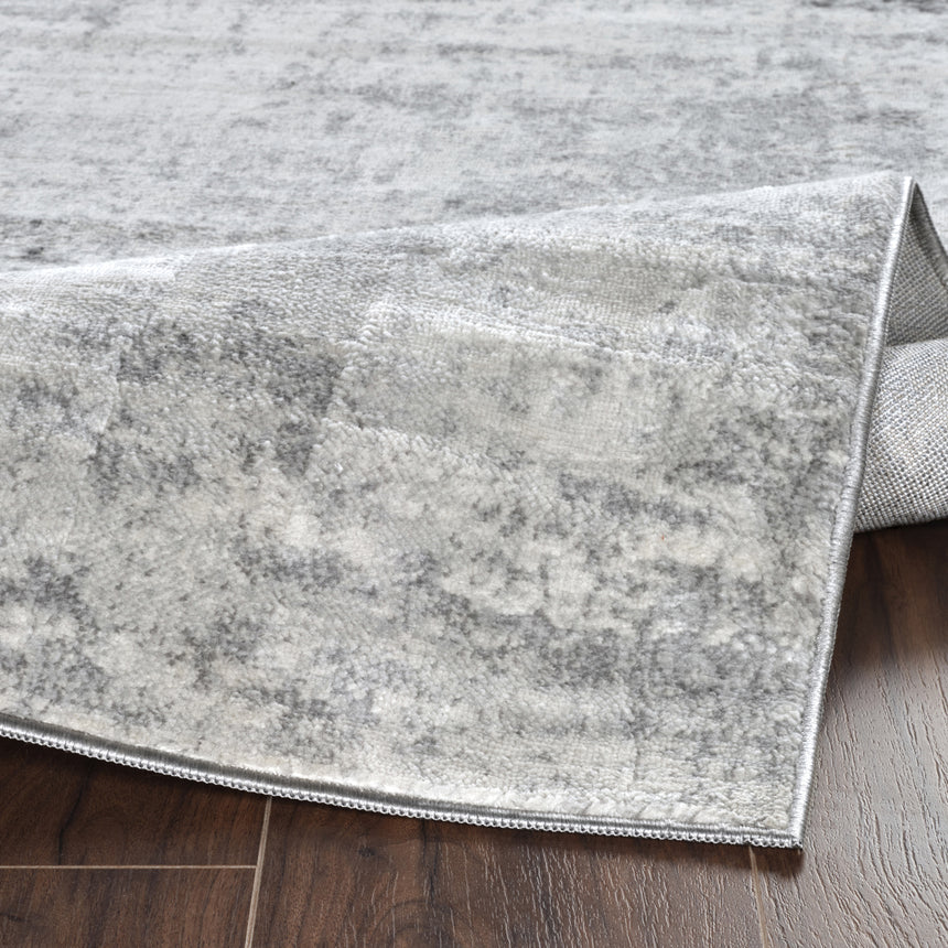 Alix Abstract Modern Marble Charcoal Rug