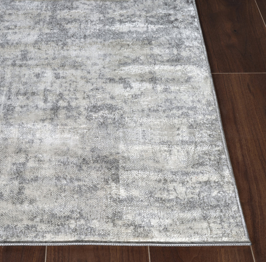Alix Abstract Modern Marble Charcoal Rug