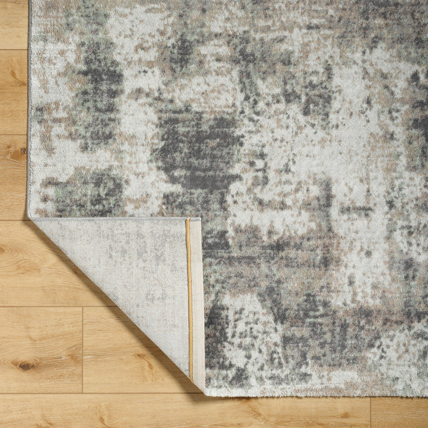 Topaz Abstract Modern Marble Light Brown/Charcoal Rug