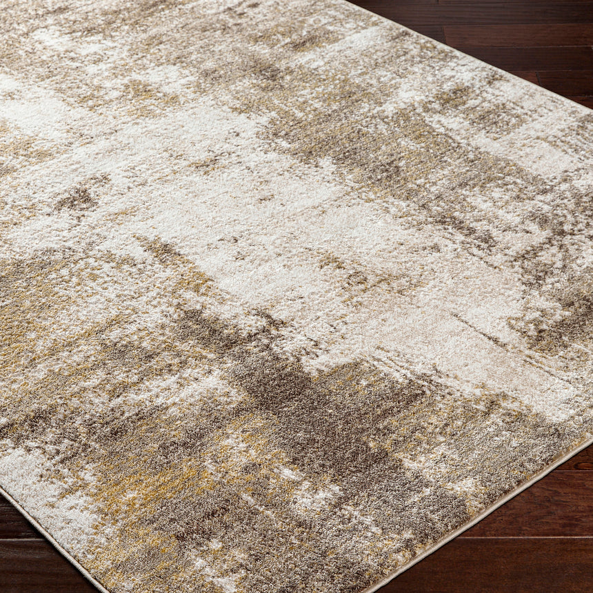 Nalany Abstract Modern Marble Light Brown Rug
