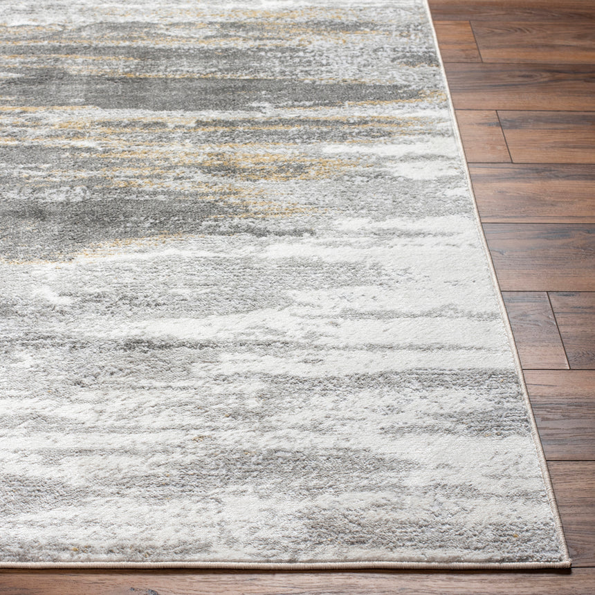 Hila Abstract Modern Marble Charcoal/Off-White Rug