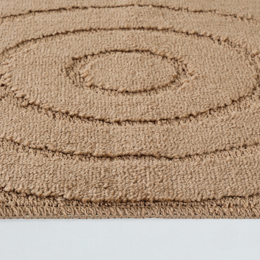 April 2-Piece Machine Washable Non-Slip Brown Bathroom Rug Set