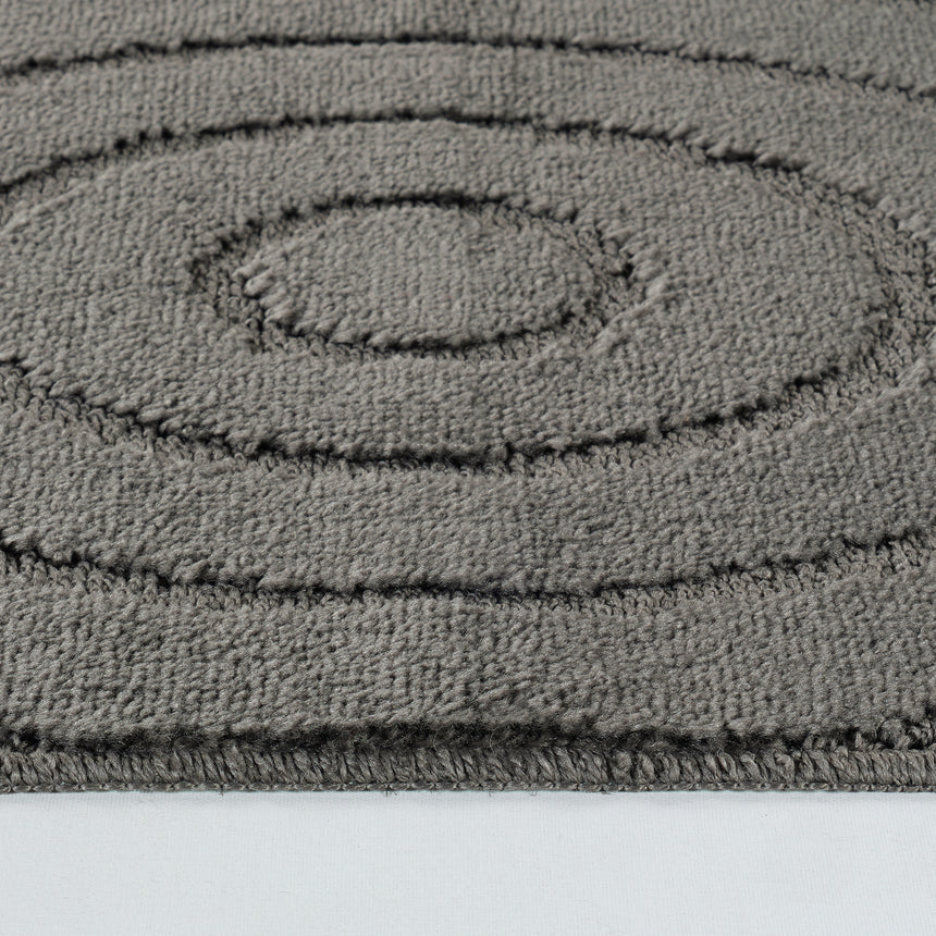 April 2-Piece Machine Washable Non-Slip Dark Grey Bathroom Rug Set