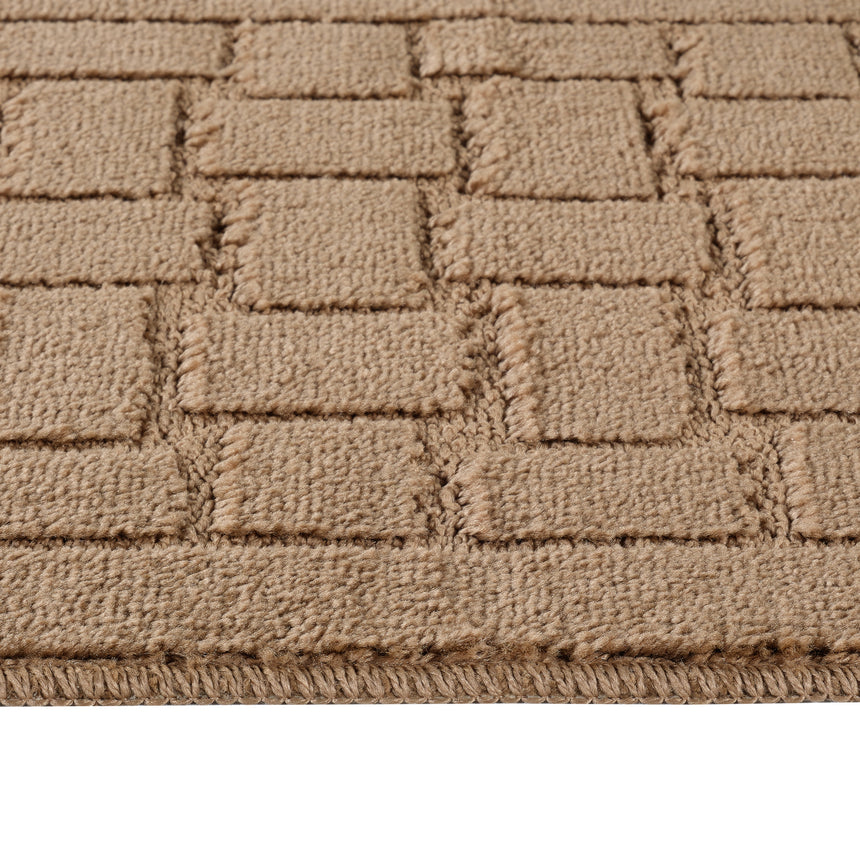 Tegan 2-Piece Machine Washable Non-Slip Brown Bathroom Rug Set