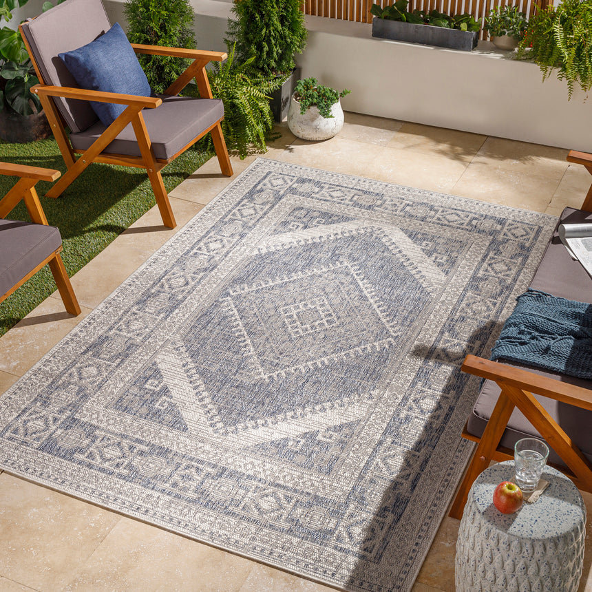 Anwara In- & Outdoor Global Navy Rug