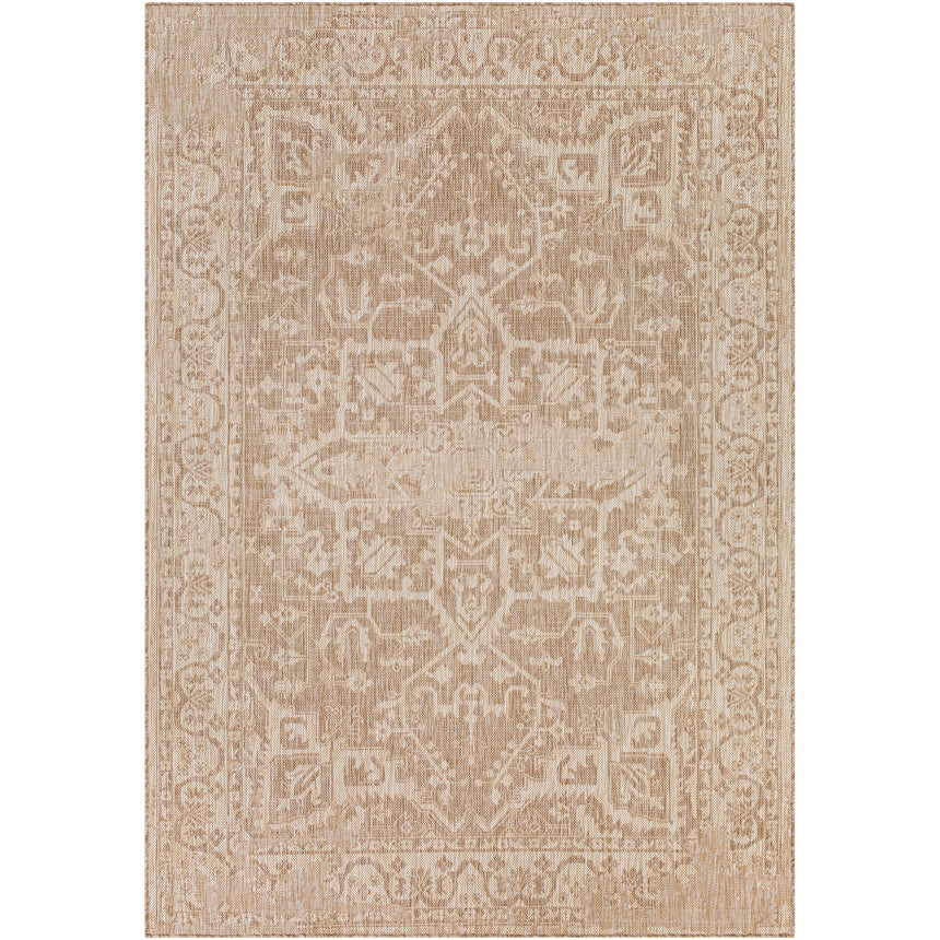 Gena In- & Outdoor Oriental Jute-Look Brown Rug