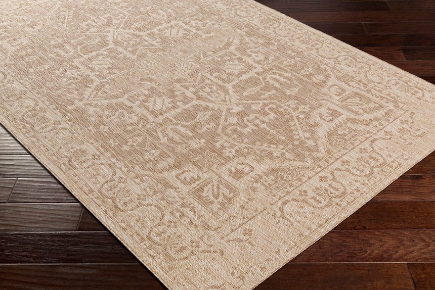 Gena In- & Outdoor Oriental Jute-Look Brown Rug