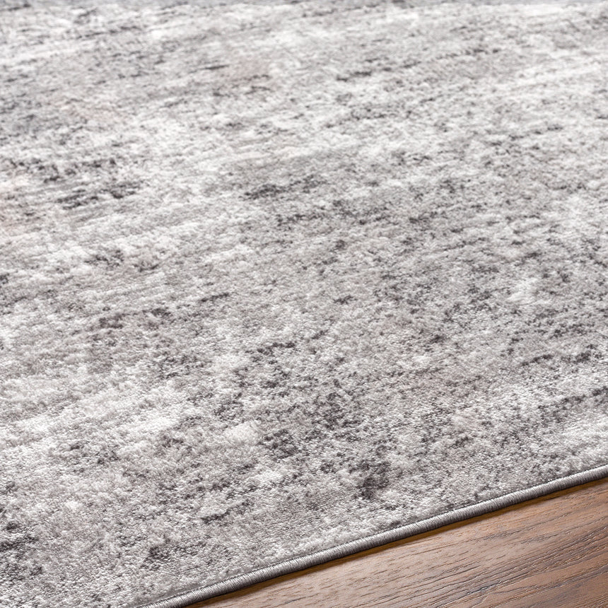 Fiona Abstract Modern Marble Silver Grey Rug