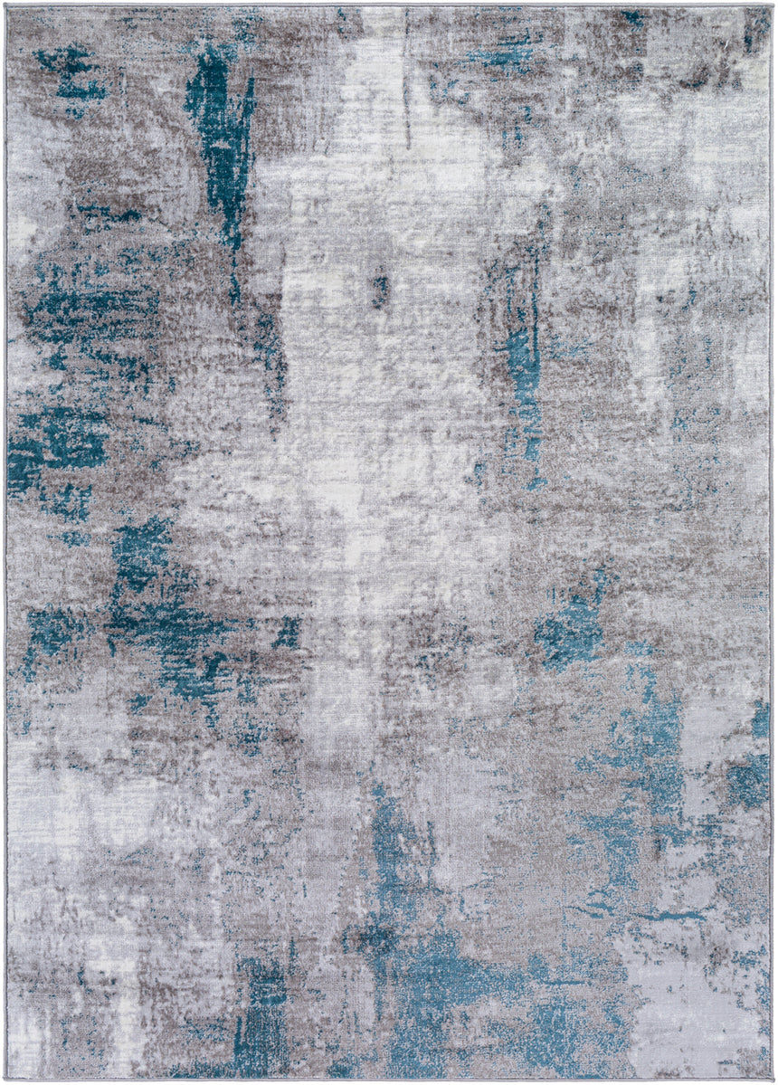 Giulia Abstract Modern Marble Medium Grey Rug