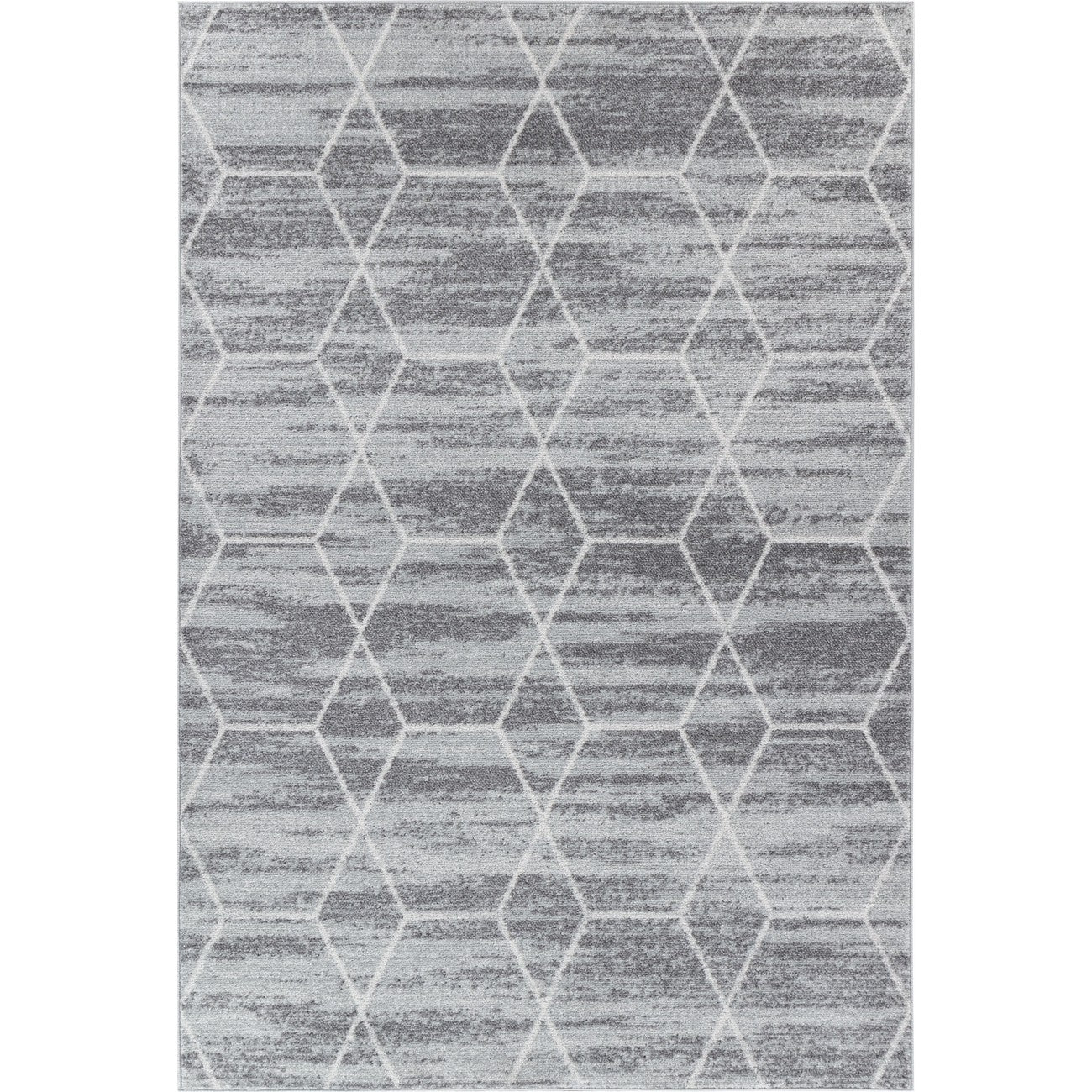 AANSHAL Scandi Geometric Grey Area Rug Flat