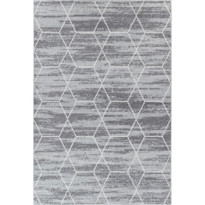 AANSHAL Scandi Geometric Grey Area Rug Flat