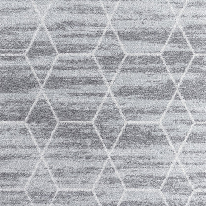 AANSHAL Scandi Geometric Grey Area Rug Swatch