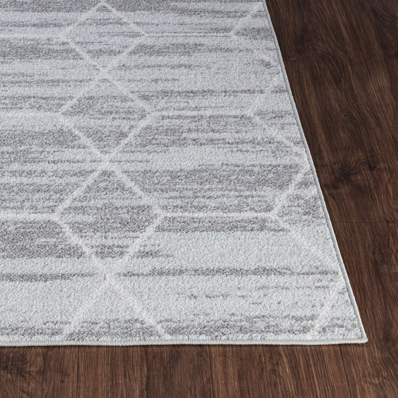 AANSHAL Scandi Geometric Grey Area Rug Front