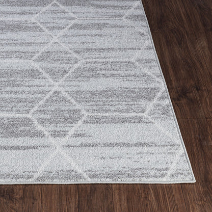 AANSHAL Scandi Geometric Grey Area Rug Front