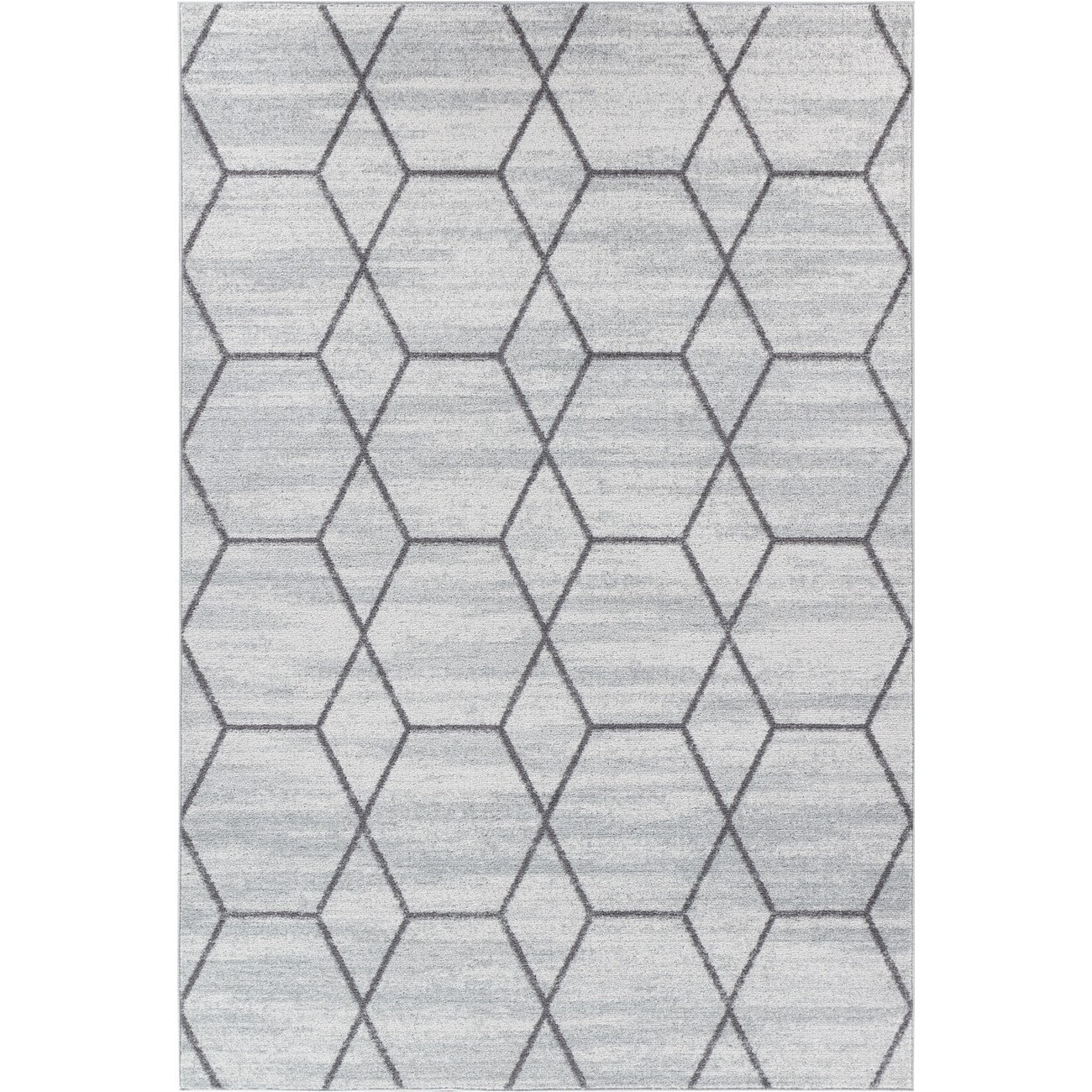 AANSHAL Scandi Geometric White Area Rug Flat