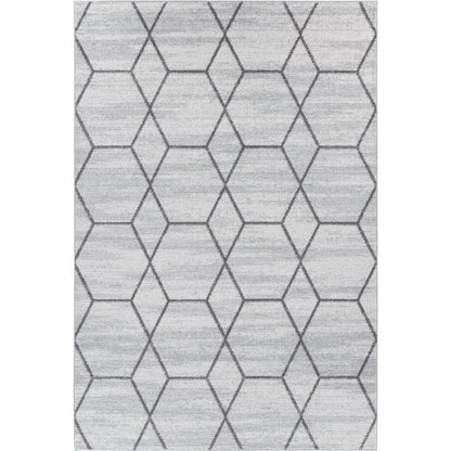 AANSHAL Scandi Geometric White Area Rug Flat