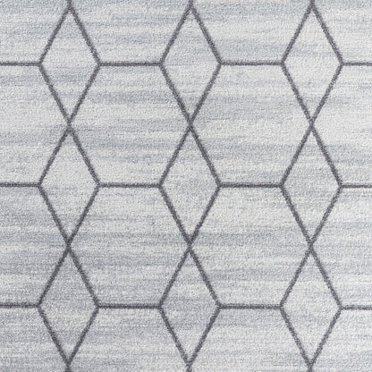 AANSHAL Scandi Geometric White Area Rug Swatch