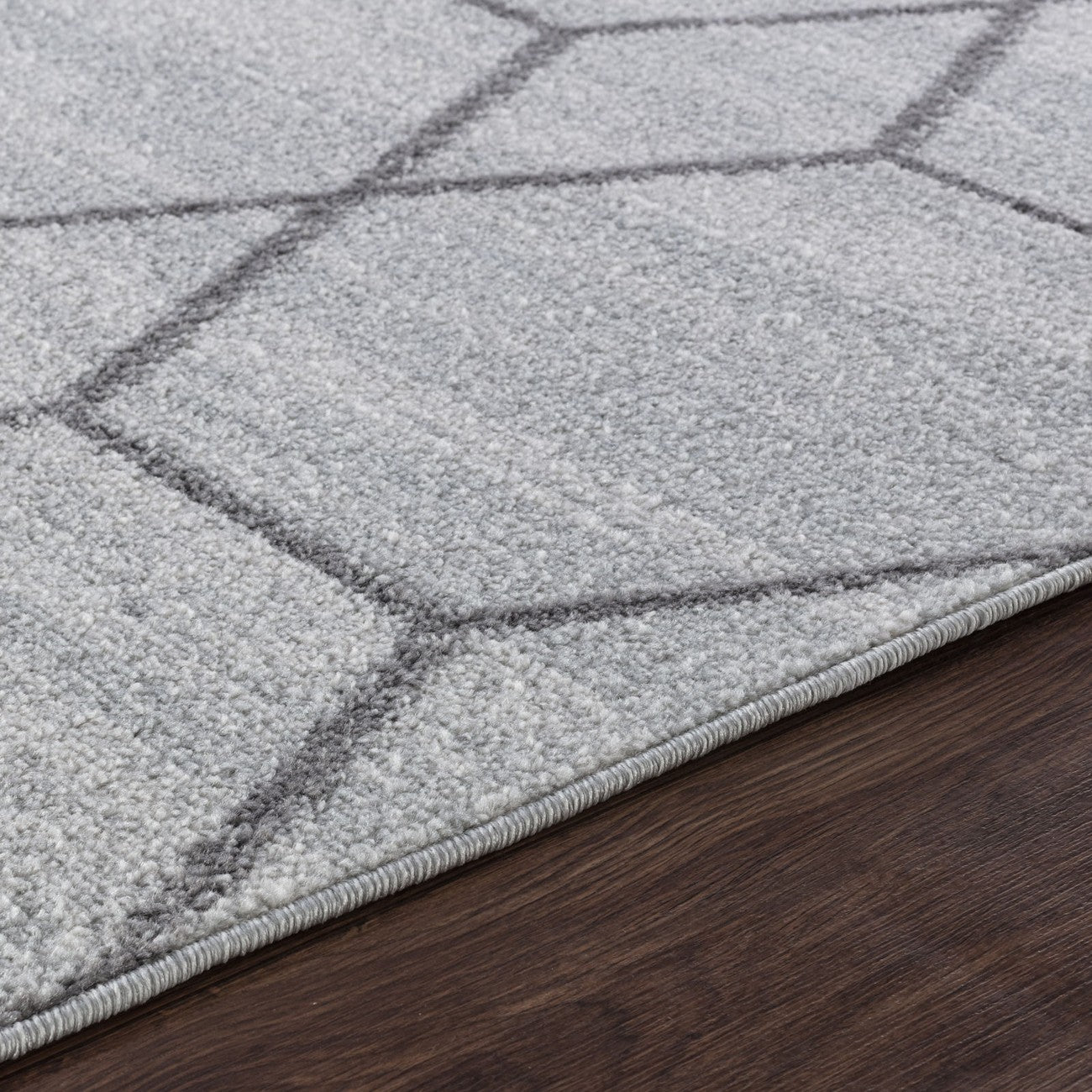AANSHAL Scandi Geometric White Area Rug Texture