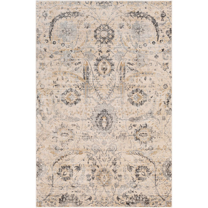 AARYA Vintage Traditional Oriental Boho Beige Area Rug Flat