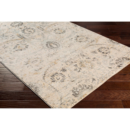 AARYA Vintage Traditional Oriental Boho Beige Area Rug Corner