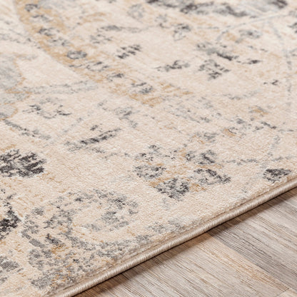 AARYA Vintage Traditional Oriental Boho Beige Area Rug Texture