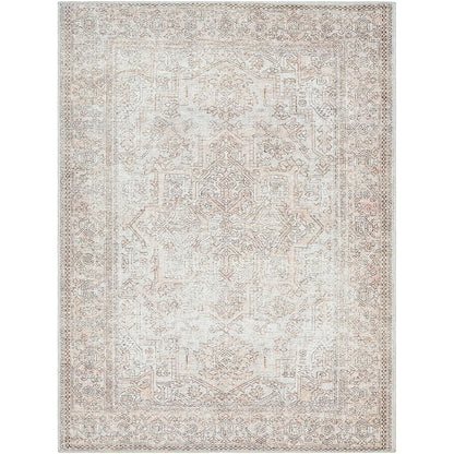 AASHI Becki Owens x Livabliss Vintage Traditional Oriental Boho Blush/Cream Area Rug Flat