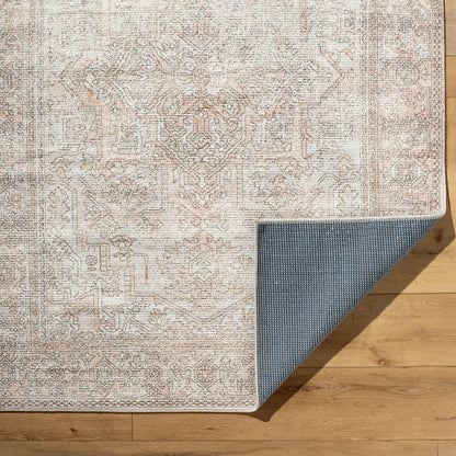 AASHI Becki Owens x Livabliss Vintage Traditional Oriental Boho Blush/Cream Area Rug Fold