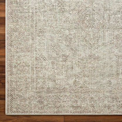 AASHI Becki Owens x Livabliss Vintage Traditional Oriental Boho Sage/Cream Area Rug Overhead