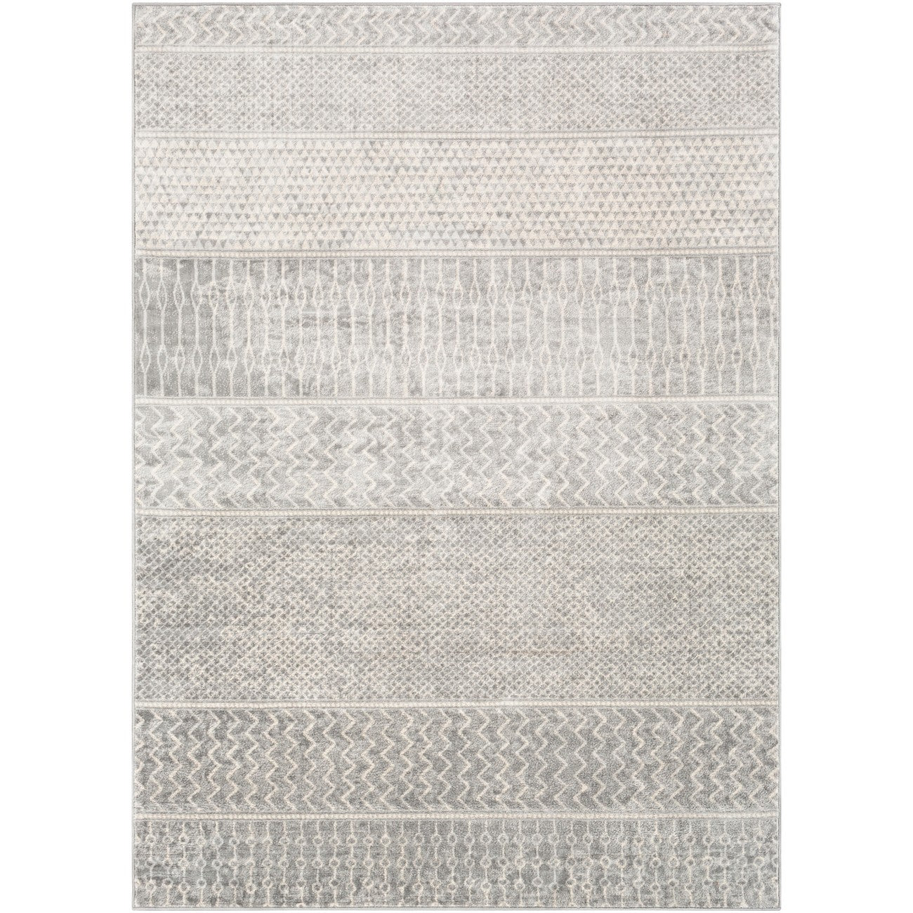 ADELE Scandi Global Grey Area Rug Flat